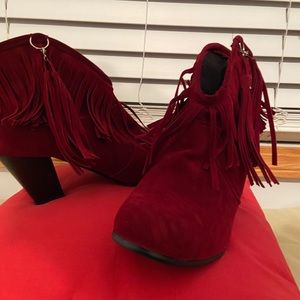 New fringed booties